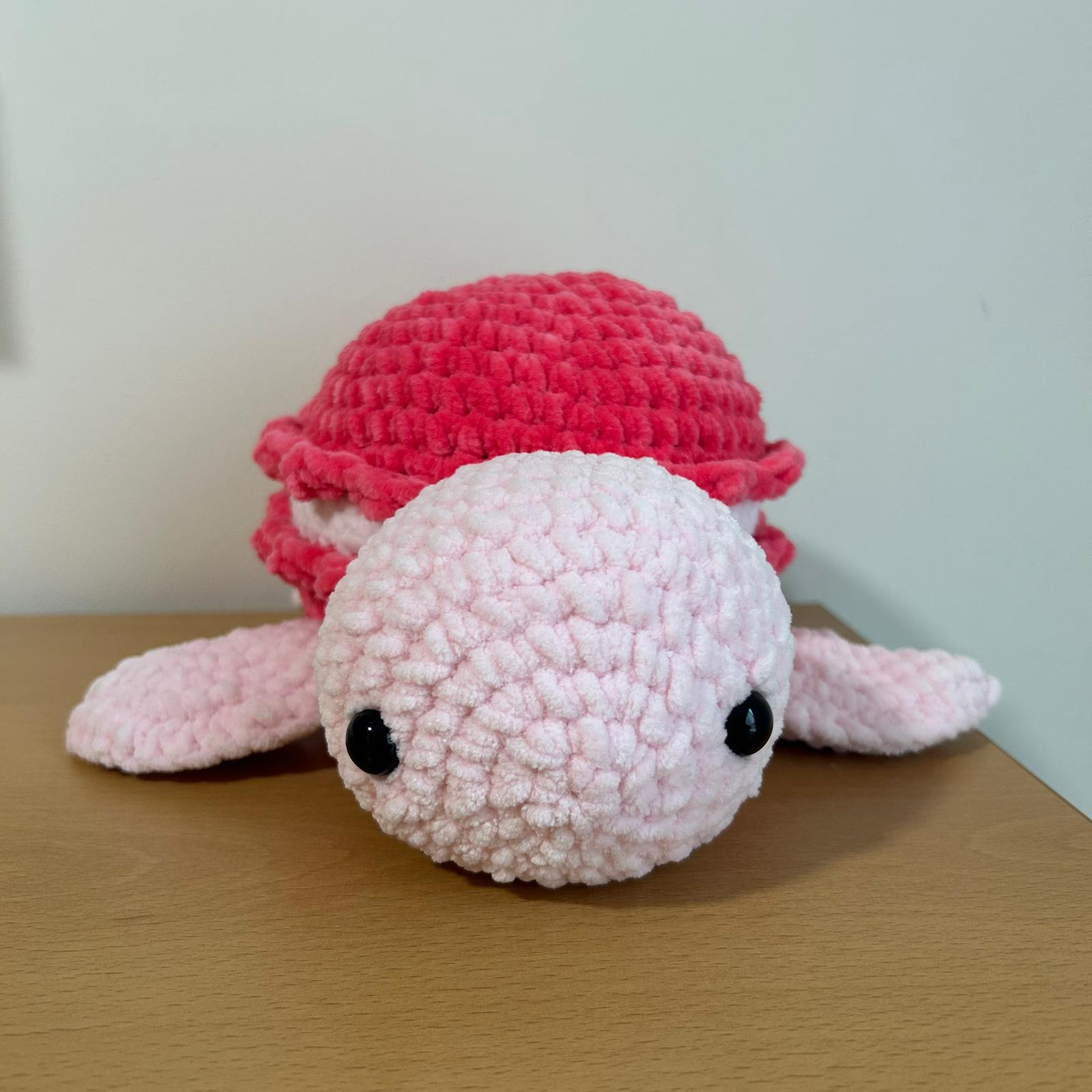 Large Pink Macaron Turtle