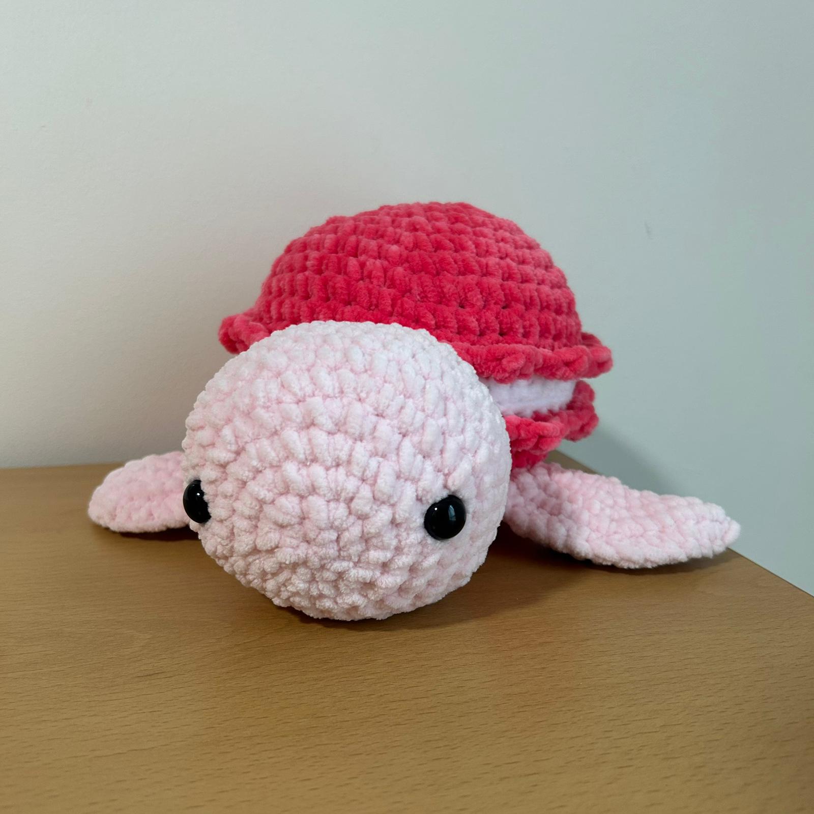 Large Pink Macaron Turtle